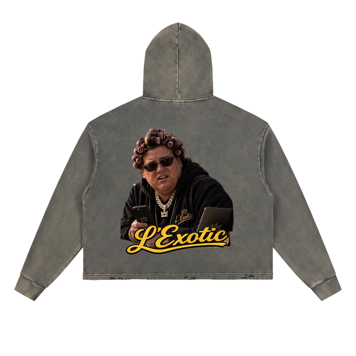 L’Exotic Big Perm Crypto Hustle Vintage Hoodie